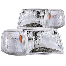 Charger l&#39;image dans la galerie, ANZO 1993-1997 Ford Ranger Crystal Headlights Chrome w/ Corner Lights 2pc