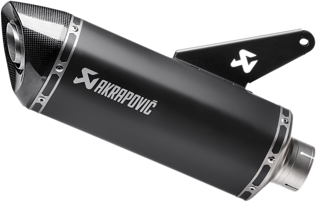 AKRAPOVIC Slip-On Line Muffler - Titanium - Black S-D8SO2-HRBL