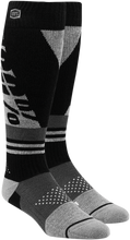 Load image into Gallery viewer, 100% Youth Torque Socks - Black/Gray - Small/Medium 24107-057-17