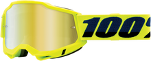Load image into Gallery viewer, 100% Accuri 2 Goggles - Fluo Yellow - Gold Mirror 50014-00003
