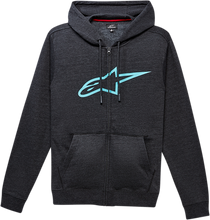 Load image into Gallery viewer, ALPINESTARS Ageless 2 Zip Hoodie - Charcoal/Turquoise - XL 1038530521976XL