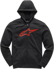 Load image into Gallery viewer, ALPINESTARS Ageless 2 Zip Hoodie - Black/Red - Large 1038530521030L