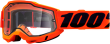 Charger l&#39;image dans la galerie, 100% Accuri 2 Enduro Goggles - Neon Orange - Clear 50015-00004