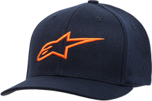 Load image into Gallery viewer, ALPINESTARS Ageless Hat- Curved Bill - Navy/Orange - Large/XL 1017810107032LX