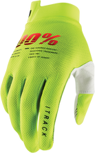 Load image into Gallery viewer, 100% Youth I-Track Gloves - Fluo Yellow - Small 10009-00004