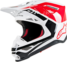 Load image into Gallery viewer, ALPINESTARS Supertech M8 Helmet - Triple - MIPS - Red/White Glossy - Small 8301319-3182-SM