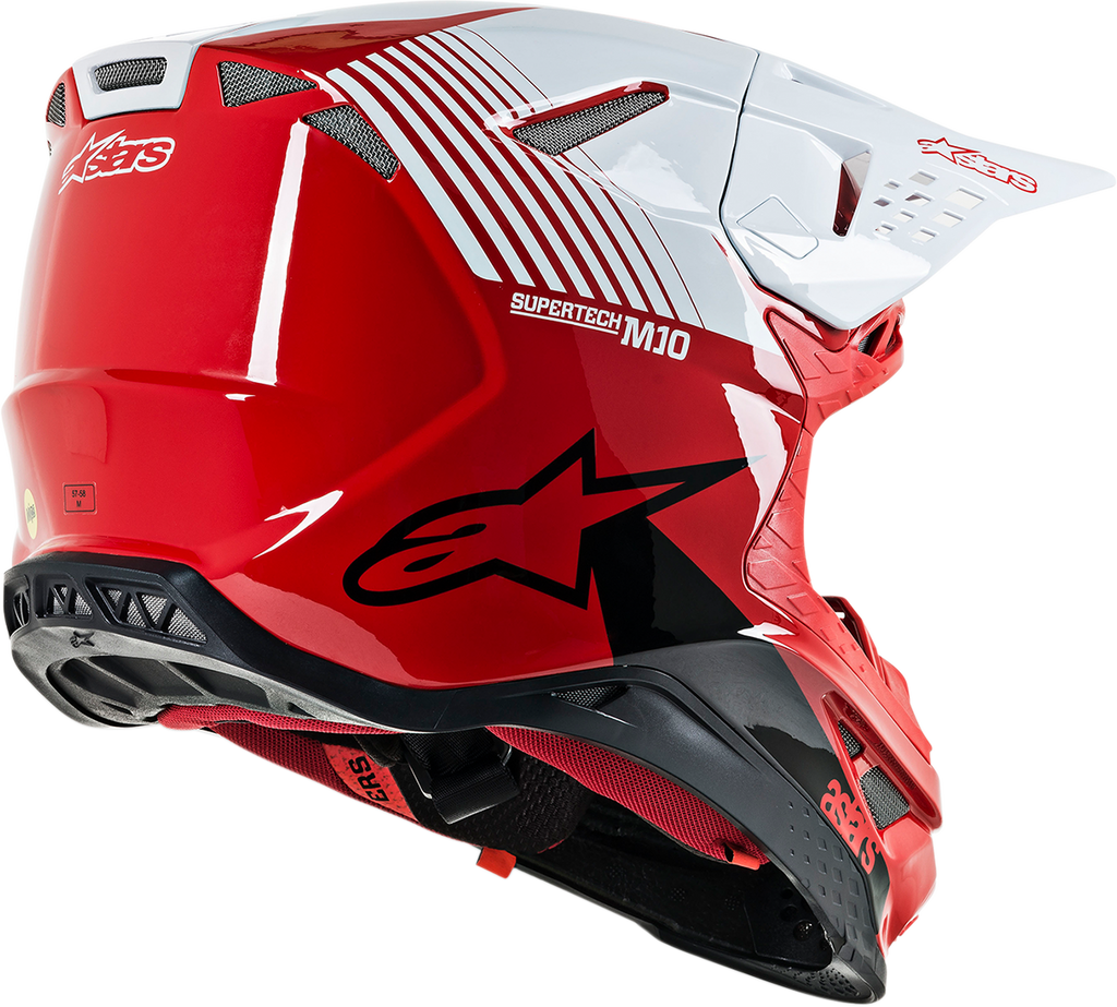 ALPINESTARS Supertech M10 Helmet - Dyno - MIPS - Red/White - Medium 8301119-3182-MD