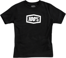 Load image into Gallery viewer, 100% Youth Icon T-Shirt - Black - Small 20001-00004