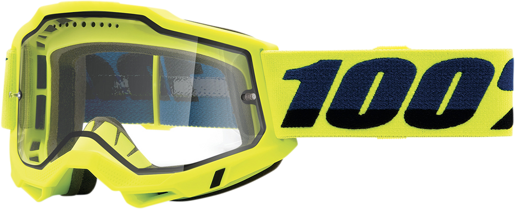 100% Accuri 2 Enduro MTB Goggles - Fluo Yellow - Clear 50016-00003