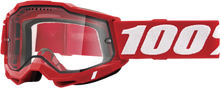 Load image into Gallery viewer, 100% Accuri 2 Enduro MTB Goggles - Neon Red - Clear 50016-00005