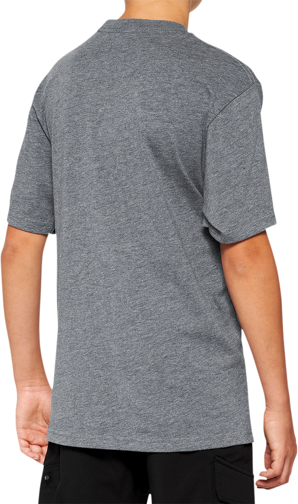 100% Youth Icon T-Shirt - Gray - XL 20001-00011