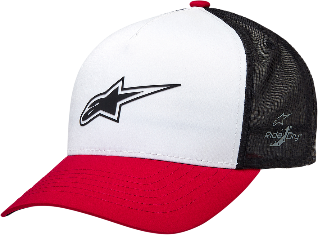 ALPINESTARS Advantage Tech Trucker Hat - White/Red/Black - One Size 121281160231OS
