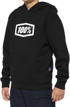Load image into Gallery viewer, 100% Youth Icon Hoodie - Black - Small 20030-00000