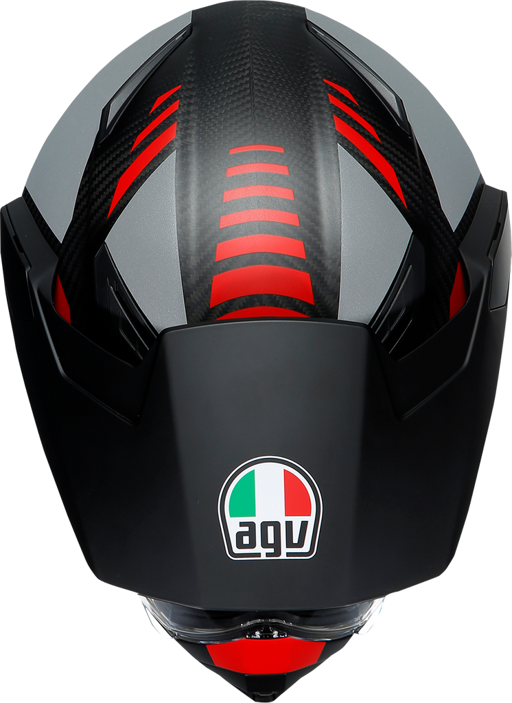 AGV AX9 Helmet - Refractive ADV - Matte Carbon/Red - Large 217631O2LY01409