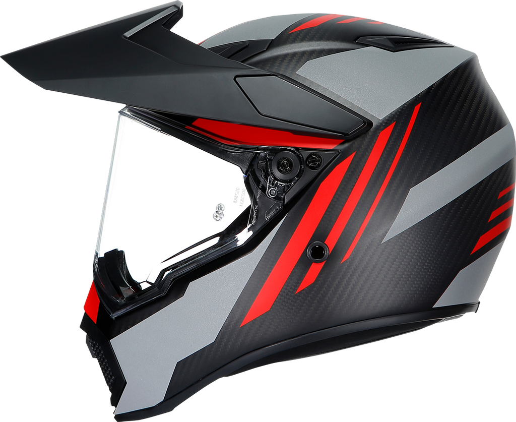 AGV AX9 Helmet - Refractive ADV - Matte Carbon/Red - Small 217631O2LY01405