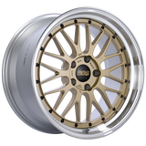 BBS LM 19x10 5x120 ET25 Gold Center Polished Lip Wheel -82mm PFS/Clip Required