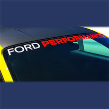 Cargar imagen en el visor de la galería, Ford Performance 2015-2017 Mustang Windshield Banner inFord Performancein - White / Red