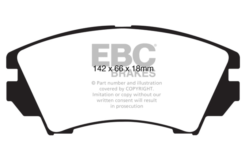 EBC 10+ Buick Allure (Canada) 3.0 Yellowstuff Front Brake Pads