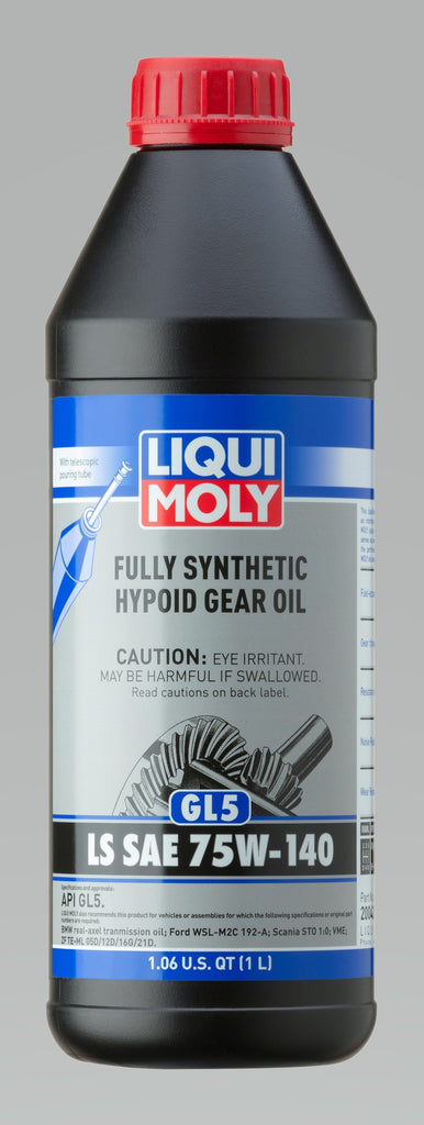 LIQUI MOLY 1L Fully Synthetic Hypoid Gear Oil (GL5) LS SAE 75W140 - Case of 6
