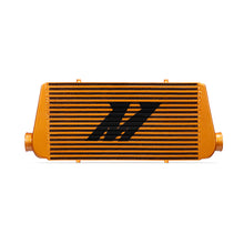 Charger l&#39;image dans la galerie, Mishimoto Universal Gold R Line Intercooler Overall Size: 31x12x4 Core Size: 24x12x4 Inlet / Outlet