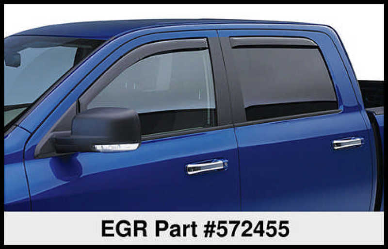 EGR 02-08 Dodge F/S Pickup Quad Cab In-Channel Window Visors - Set of 4 - Matte (572455)