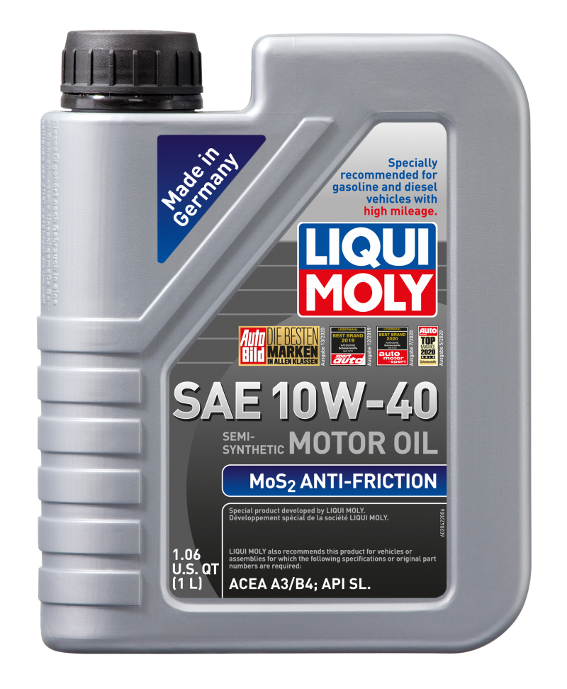 LIQUI MOLY 1L MoS2 Anti-Friction Motor Oil 10W40 - Case of 12