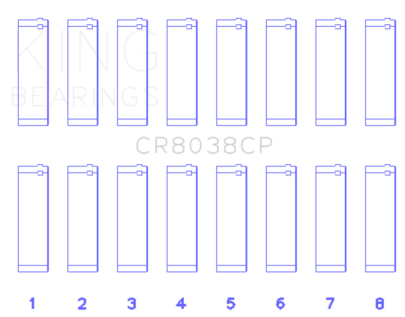 King 03-09 Ford Powerstroke V8 6.0L Diesel (Size STD) Connecting Rod Bearing Set