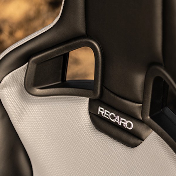Recaro® - Cross Sportster ORV Series Driver Side Seat,Vinil Black Bolster & Vinyl Gray Insert (414.1OR.3206) - 2to4wheels