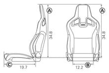 Load image into Gallery viewer, Recaro® - Cross Sportster ORV Series Driver Side Seat,Vinil Black Bolster &amp; Vinyl Gray Insert (414.1OR.3206) - 2to4wheels