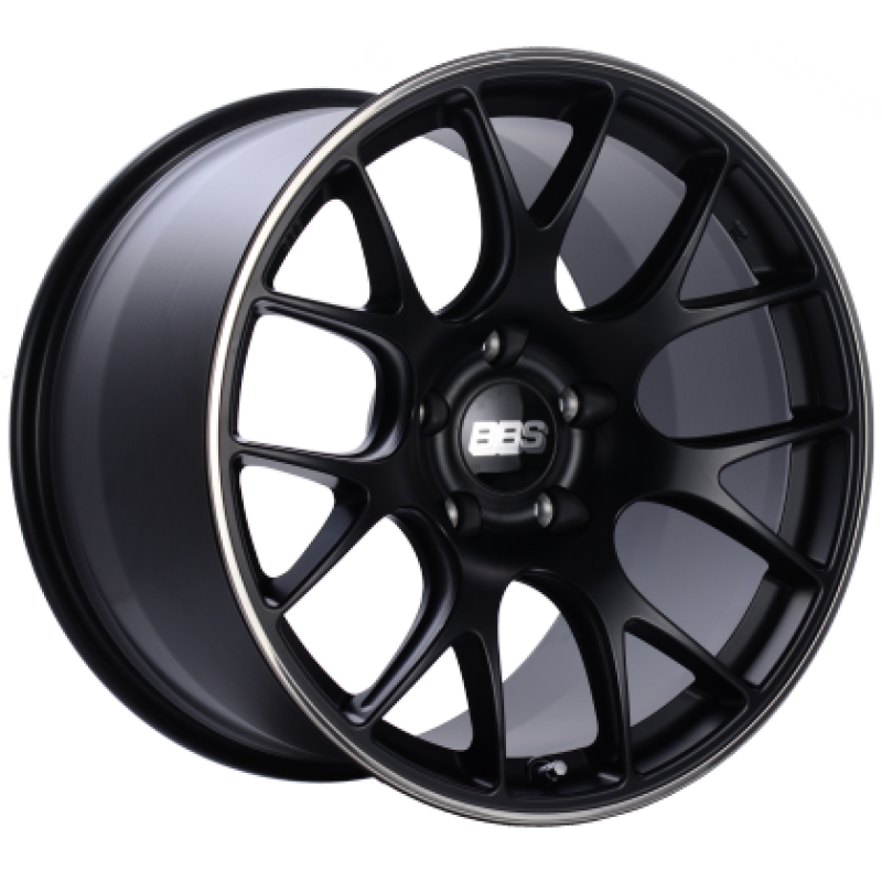 BBS CH-R 20x8.5 5x114.3 ET38 Satin Black Polished Rim Protector Wheel -82mm PFS/Clip Required