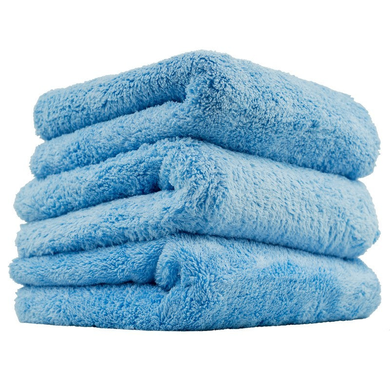 Chemical Guys Happy Ending Ultra Edgeless Microfiber Towel - 16in x 16in - Blue - 3 Pack (P16)