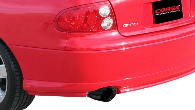 Corsa 04-04 Pontiac GTO 5.7L V8 3in Cat-Back Single Rear w Single 4in Black Pro-Series Tips