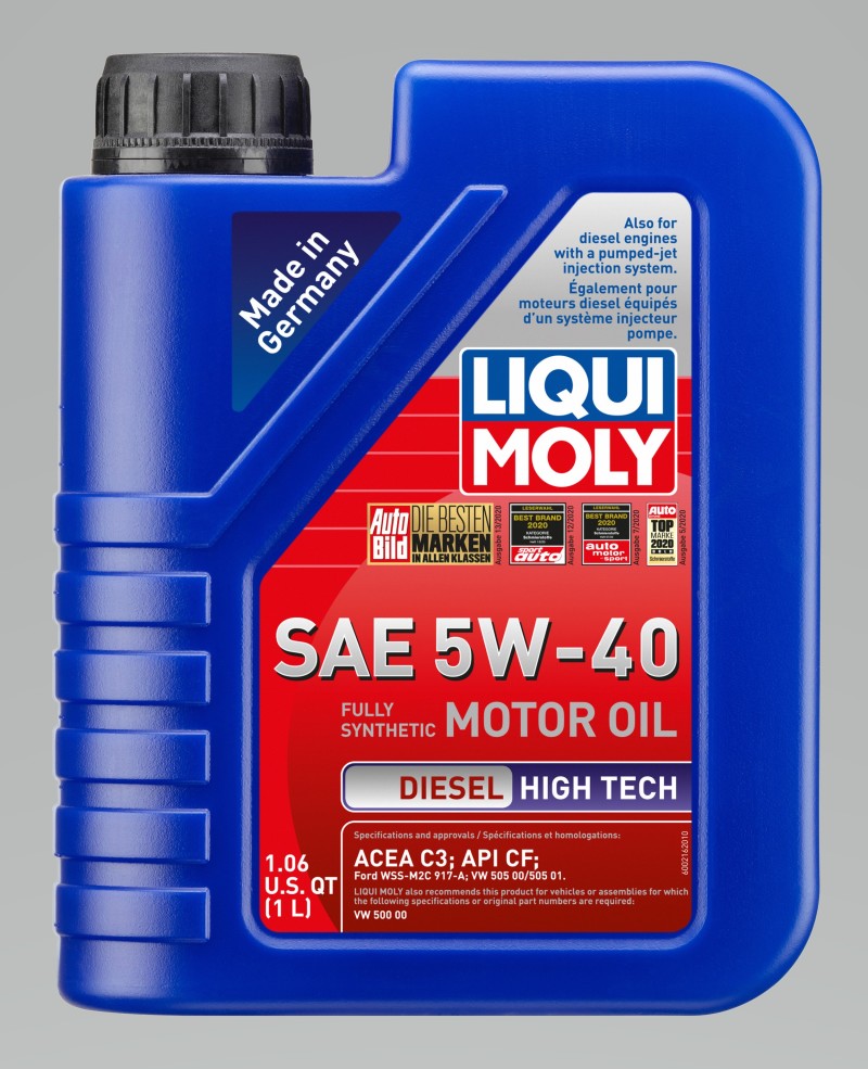 LIQUI MOLY 1L Diesel High Tech Motor Oil 5W40 - Case of 6