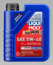 Cargar imagen en el visor de la galería, LIQUI MOLY 1L Diesel High Tech Motor Oil 5W40 - Case of 6