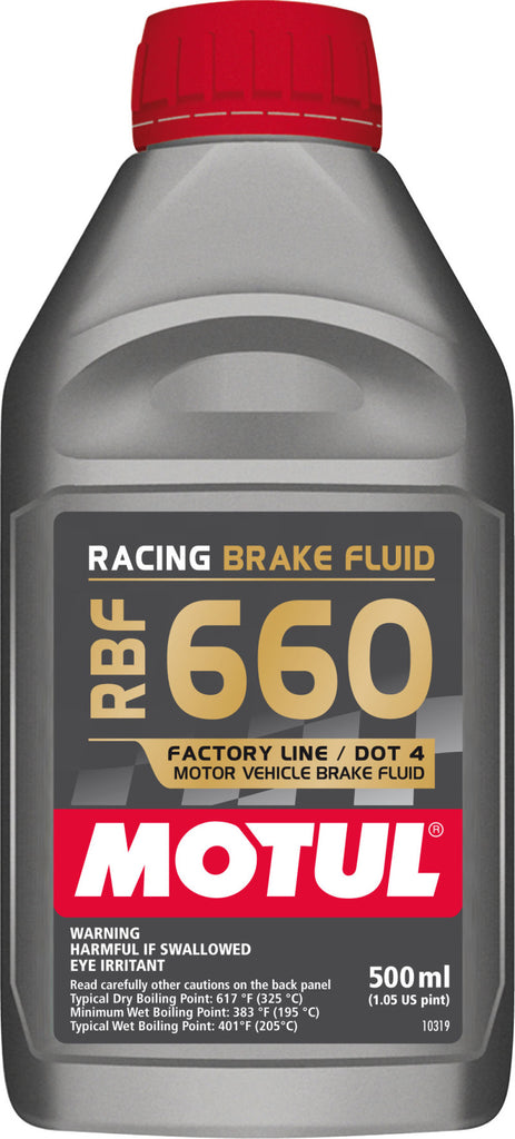 Motul 1/2L Brake Fluid RBF 660 - Racing DOT 4 - Single