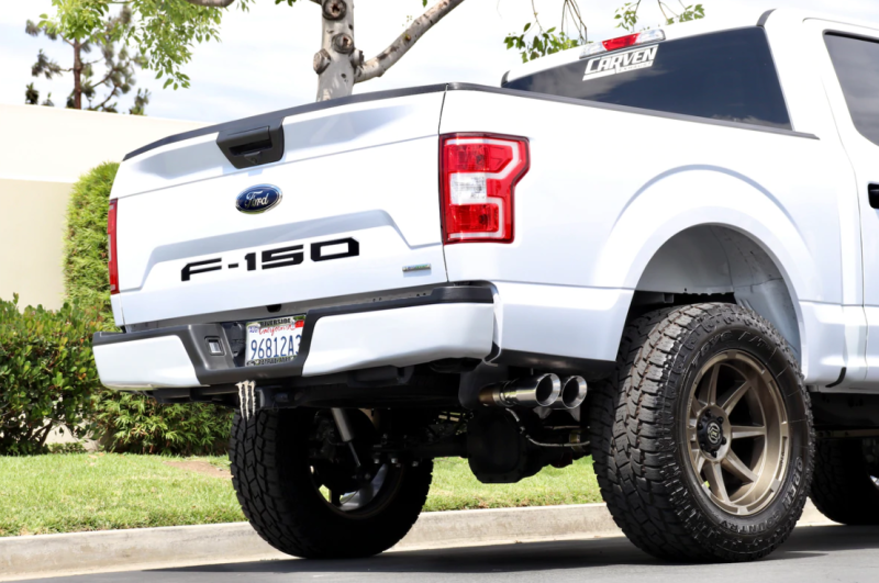 Carven 15-20 Ford F-150 Ecoboost Competitor Series Cat-Back w/TR-Series Muf. & 4in Dual Tip-Polished