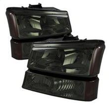 गैलरी व्यूवर में इमेज लोड करें, Xtune Chevy Silverado 2500HD 03-06 Crystal Headlights w/ Amber Lights Smoke HD-JH-CSIL03-AM-SM-SET