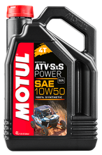 Load image into Gallery viewer, Motul 4L ATV-SXS POWER 4-Stroke Engine Oil 10W50 4T - Single