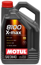 Load image into Gallery viewer, Motul 5L Synthetic Engine Oil 8100 0W40 X-MAX - Porsche A40 - Single