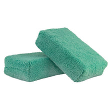 Load image into Gallery viewer, Chemical Guys Workhorse Premium Microfiber Applicator - 5in x 3in x 1.5in - Green - 2 Pack (P24)