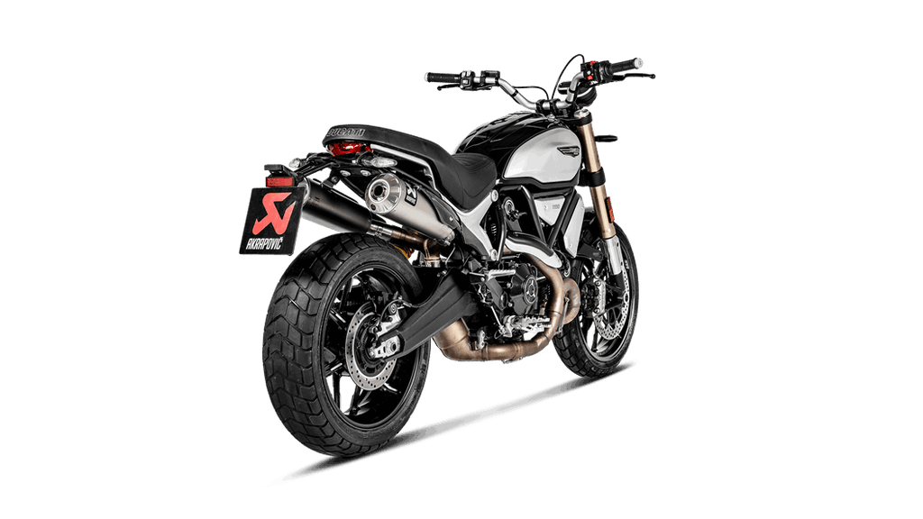 Akrapovic Slip-On Exhaust Ducati Scrambler 1100 2018-2021 - (MPN # S-D11SO4-HBFGT) - 2to4wheels