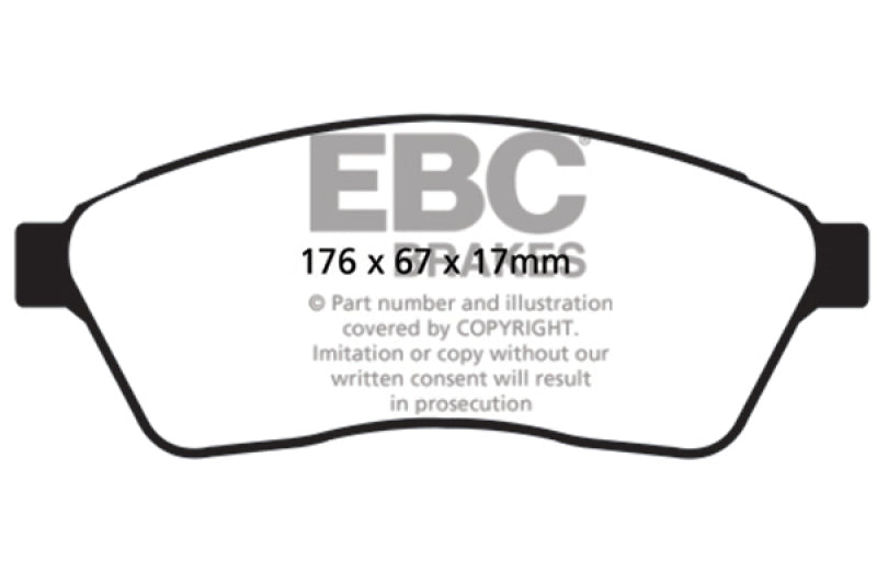 EBC 10-11 Cadillac SRX 2.8 Turbo Yellowstuff Front Brake Pads