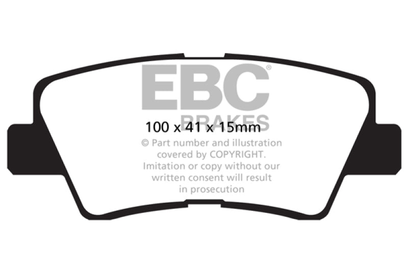 EBC 09-11 Hyundai Azera 3.3 Redstuff Rear Brake Pads