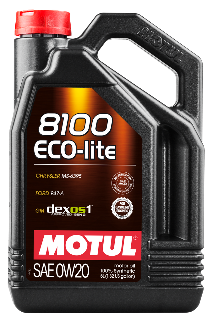 Motul 5L Synthetic Engine Oil 8100 0W20 ECO-LITE - Single