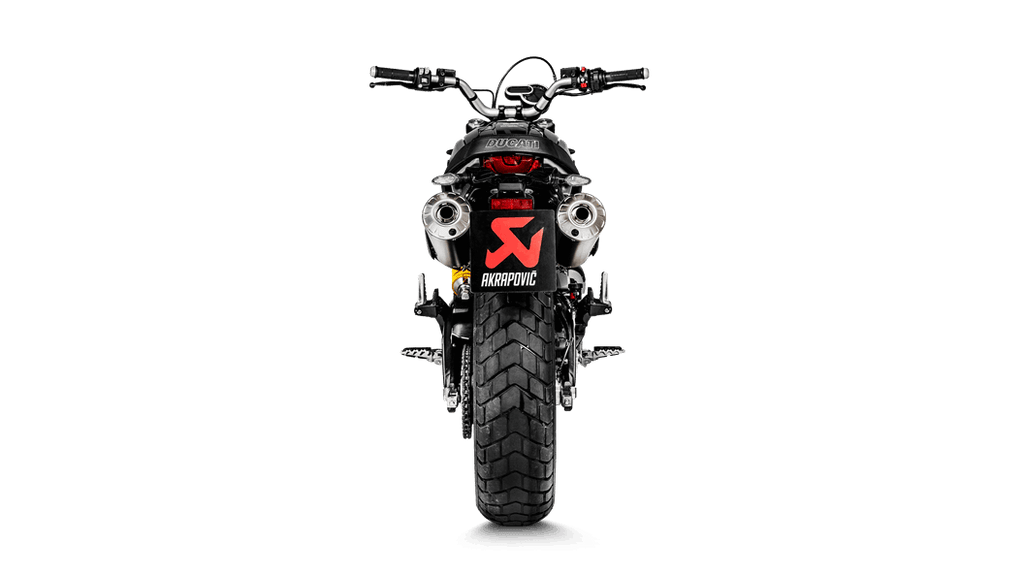 Akrapovic Slip-On Exhaust Ducati Scrambler 1100 2018-2021 - (MPN # S-D11SO4-HBFGT) - 2to4wheels