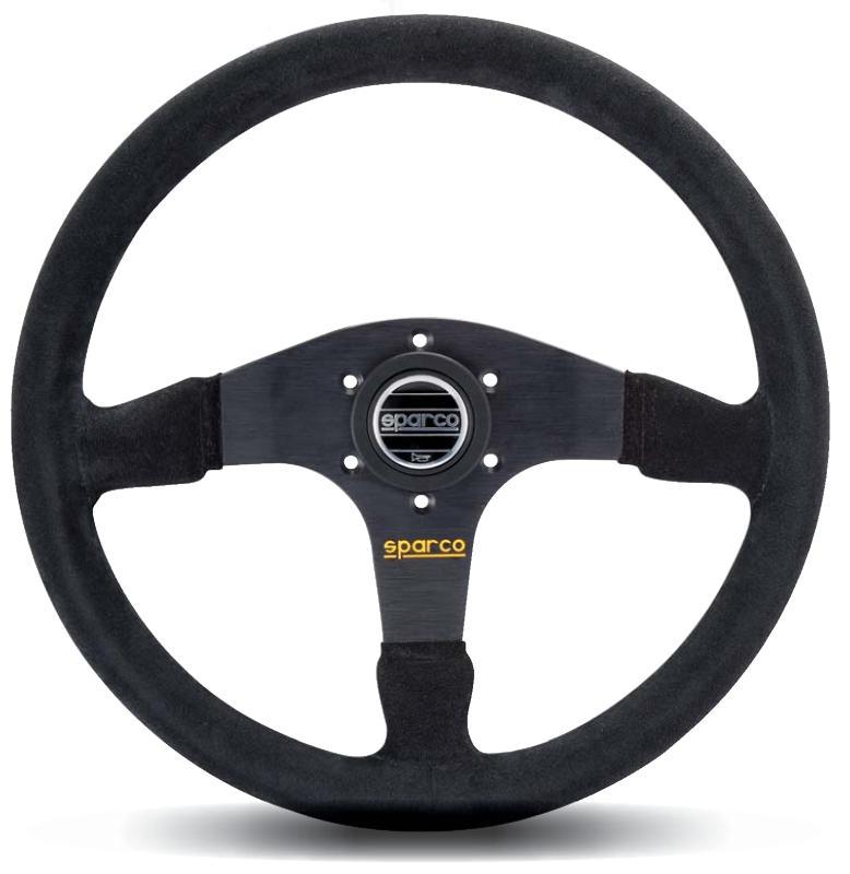 Sparco Steering Wheel 375 Suede Black - (MPN # 015R375PSN) - 2to4wheels