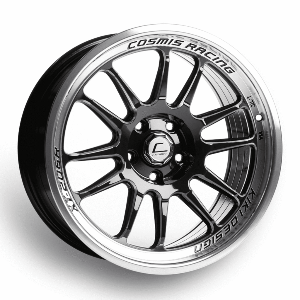 COSMIS Racing Wheels - XT-206R Black w/ Machined Lip Wheel 17x8 +30mm 5x114.3 - 2to4wheels