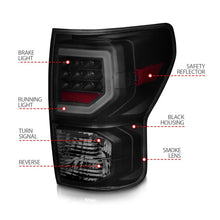 गैलरी व्यूवर में इमेज लोड करें, Anzo 07-11 Toyota Tundra Full LED Tailights Black Housing Smoke Lens G2 (w/C Light Bars)