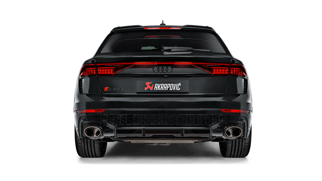 Akrapovic Evolution Line Cat Back (Titanium) w/Carbon Fiber/Titanium Tips for 2020+ Audi RS Q8 (4M) - 2to4wheels