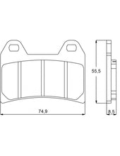 Carica l&#39;immagine nel visualizzatore di Gallery, Accossato Brake Pads Kit for Motorcycle, Made In Italy Compound # AGPA96